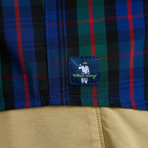 WilliamMurrayGolf Mens SSButtonDown Tartan 002 162 006 Tartan On Figure Logo