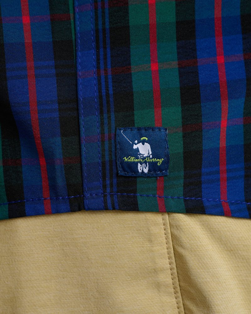 WilliamMurrayGolf Mens SSButtonDown Tartan 002 162 006 Tartan On Figure Logo