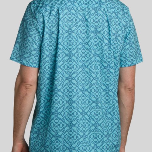 WilliamMurrayGolf Mens SSButtonDown TieOneOn 276 162 088 Turquoise On Figure back