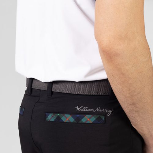 WilliamMurrayGolf Mens Shorts MurrayClassicShorts 001 168 108 Black On Figure Pocket