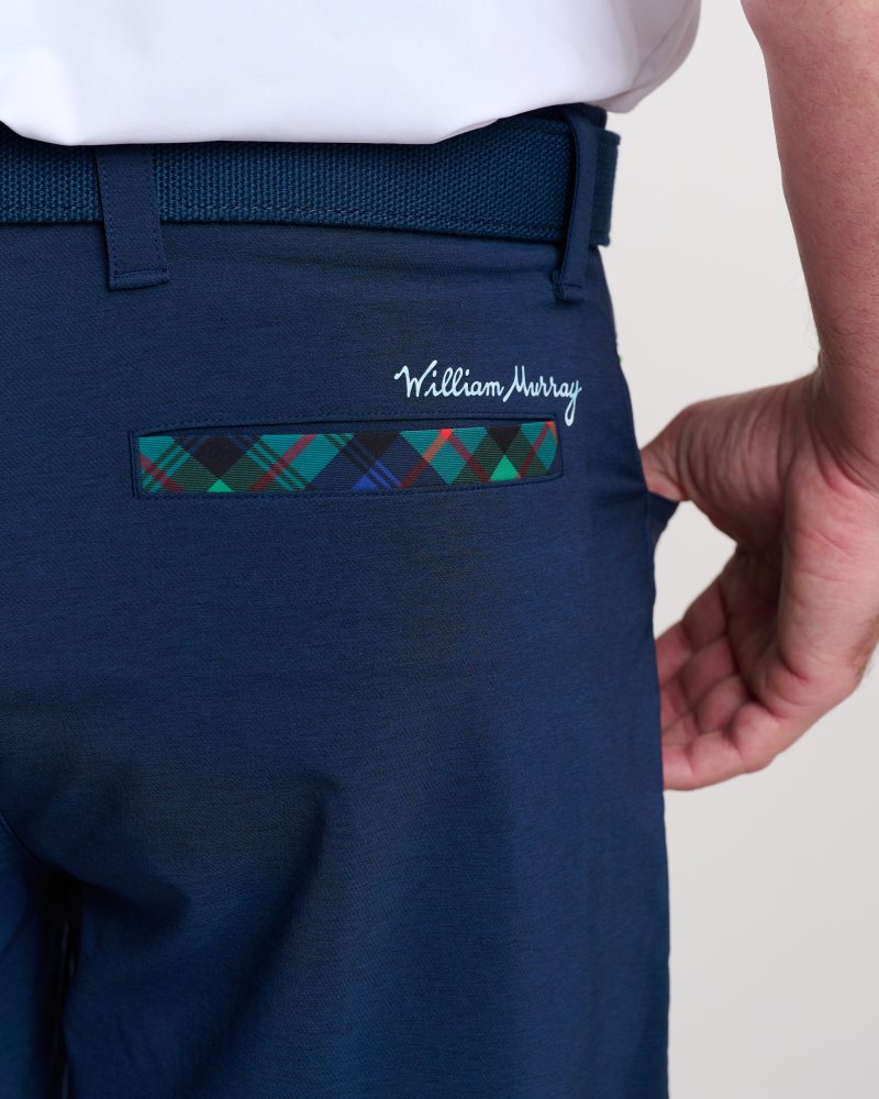 WilliamMurrayGolf Mens Shorts MurrayClassicShorts 001 245 108 Navy On Figure Script