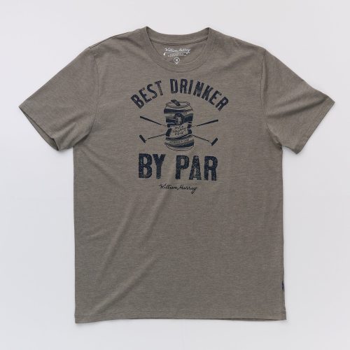 WilliamMurrayGolf Mens T Shirt BestDrinkerByPar 740 246 193 HeatheredGrey Lay Flat