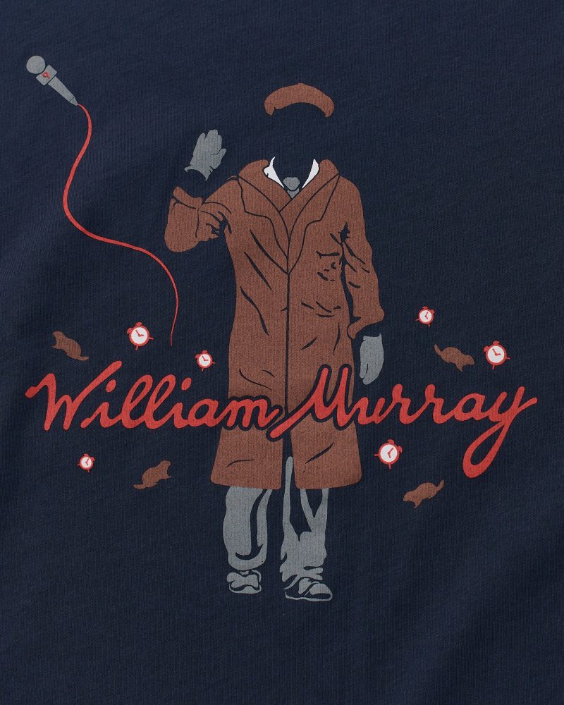 WilliamMurrayGolf Mens T Shirt GroundhogZFG 734 246 191 Navy On Figure Zoom