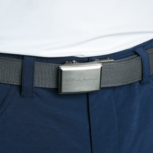 WilliamMurrayGolf Unisex Accessories CanvasGolfGadgetBelt 001 145 058 Grey On Figure Front