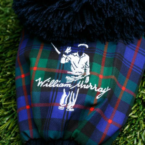 WilliamMurrayGolf Unisex Accessories MurrayTartanPomPomDriverCover 002 156 161 Tartan LayFlat Zoom Turf