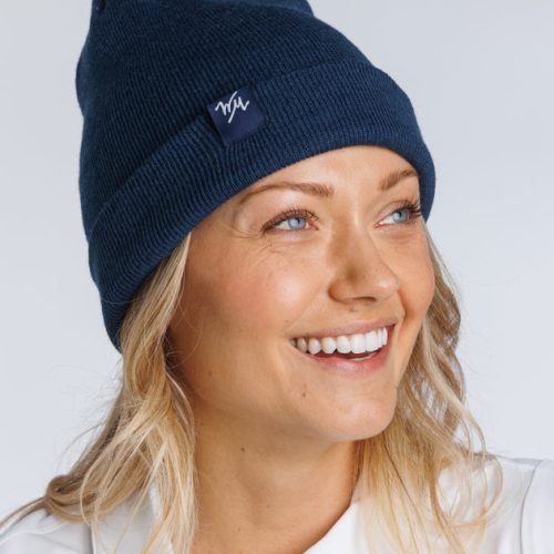 WilliamMurrayGolf Unisex Hat CaptainBeanie 001 507 161 Navy Lay Flat Front2