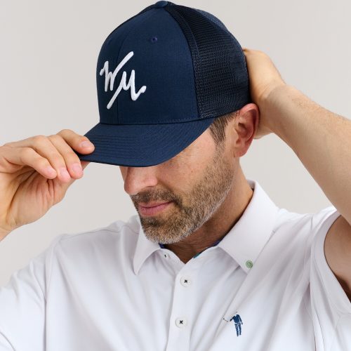 WilliamMurrayGolf Unisex Hat FlexTrucker 502 111 052 Navy On Model Front