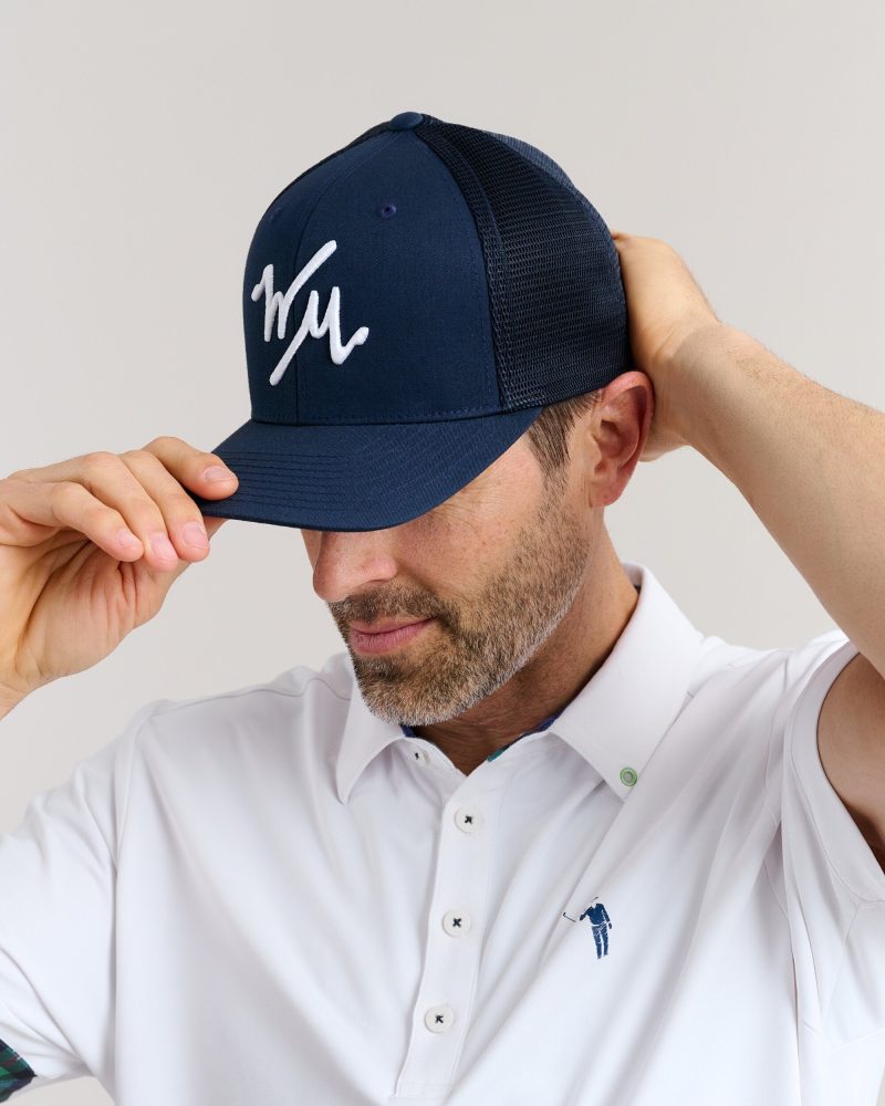 WilliamMurrayGolf Unisex Hat FlexTrucker 502 111 052 Navy On Model Front