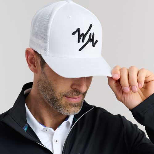 WilliamMurrayGolf Unisex Hat FlexTrucker 502 111 052 White On Model