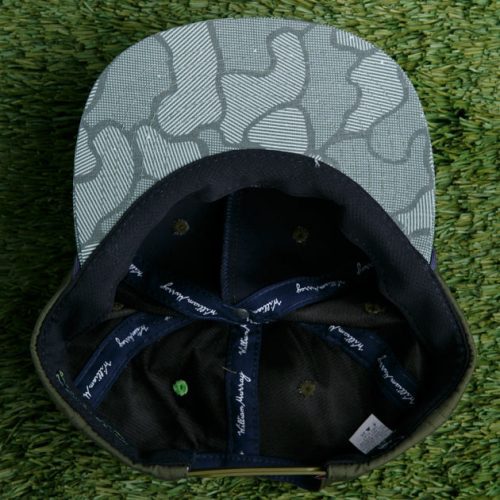 WilliamMurrayGolf Unisex Hat InTheWeedsMolokai 185 188 024 DarkOlive LayFlat Inside Tape