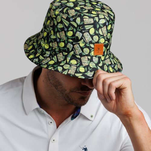 WilliamMurrayGolf Unisex Hat LemonLifeBucket 258 222 096 Black On Model Profile