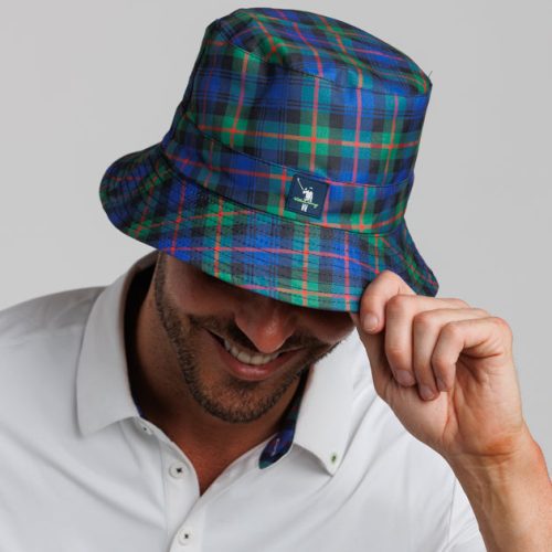 WilliamMurrayGolf Unisex Hat MurrayTartanBucket 006 222 096 Tartan On Model Profile2