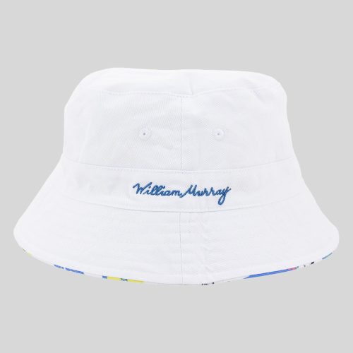 WilliamMurrayGolf Unisex Hat TnTBucket 360 222 096 White LayFlat Front2