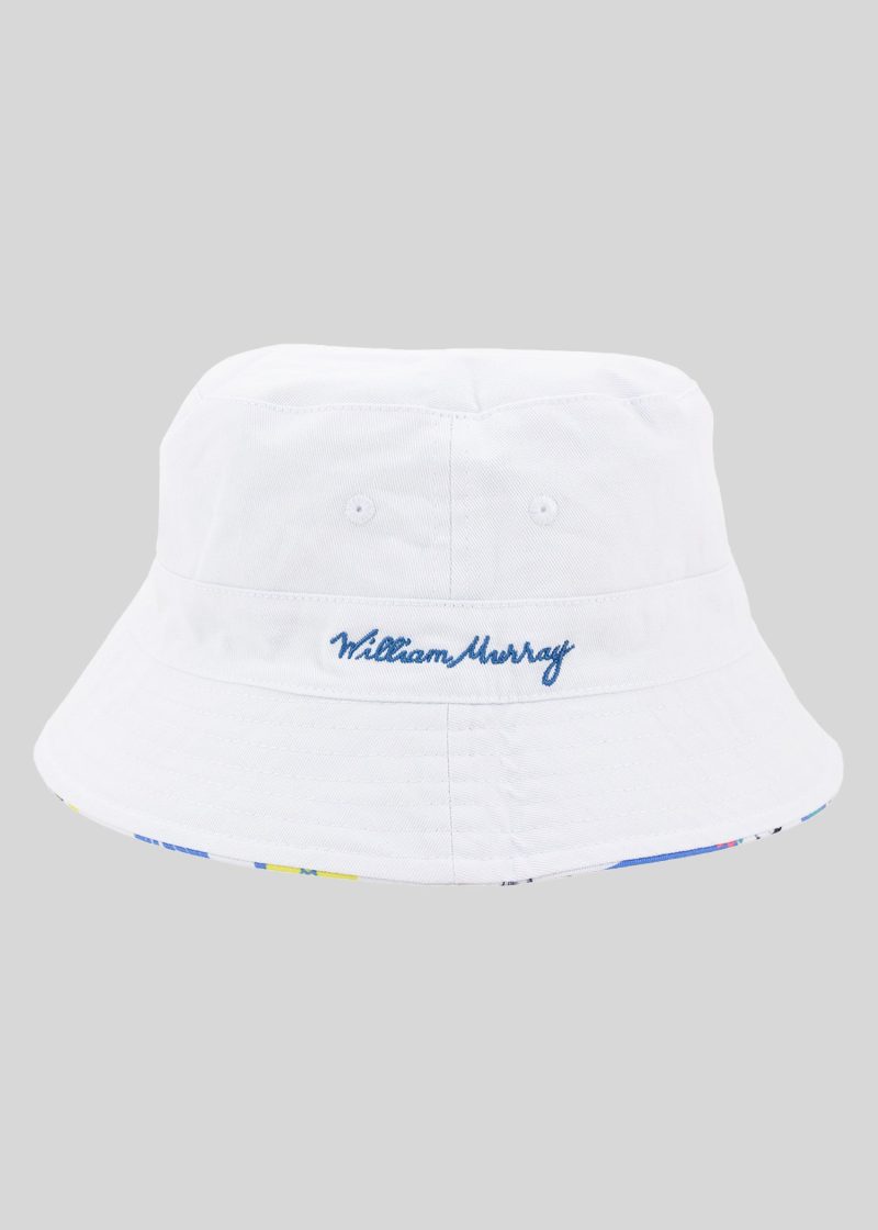 WilliamMurrayGolf Unisex Hat TnTBucket 360 222 096 White LayFlat Front2