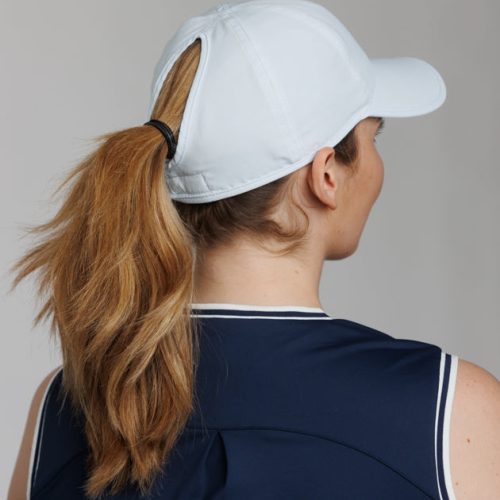 WilliamMurrayGolf Womens Headwear HighPonytailTechHat 030 511 096 White On Model Back