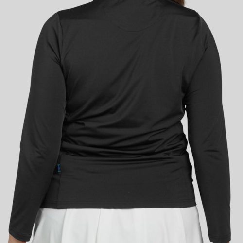 WilliamMurrayGolf Womens Outerwear ChipShotPocketPullover 001 802 103 Black On Figure Back