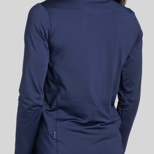 WilliamMurrayGolf Womens Outerwear ChipShotPocketPullover 001 802 103 Navy On Figure Back