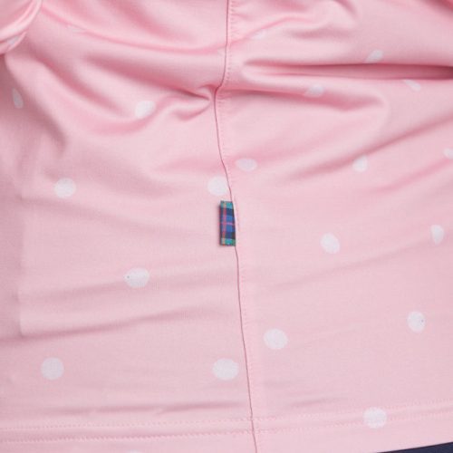 WilliamMurrayGolf Womens Outerwear DivotDotsChipShotPocketPullover 093 802 103 Pink On Figure Tartan