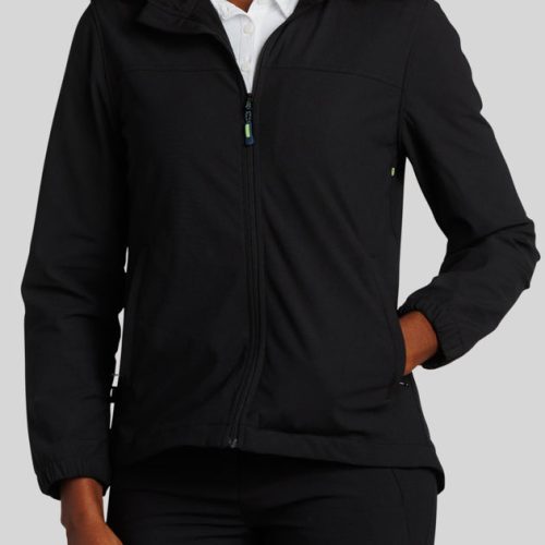 WilliamMurrayGolf Womens Outerwear MurrayClassicWedgeJacket 001 808 084 Black On Figure Front