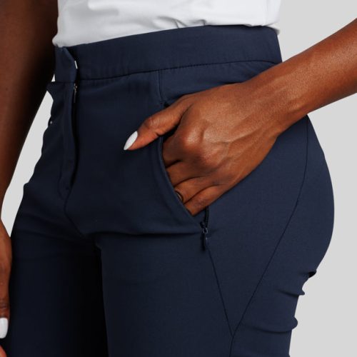 WilliamMurrayGolf Womens Pants MurrayClassicPitchin 001 810 084 Navy On Figure FrontPocket