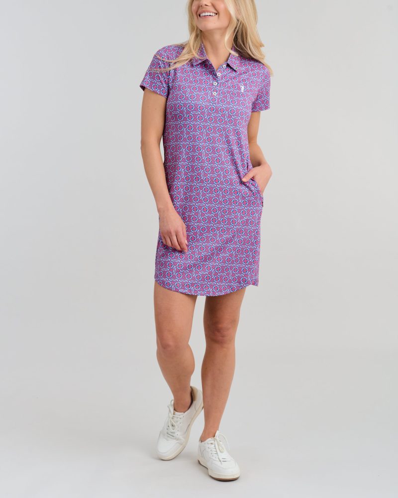 WilliamMurrayGolf Womens PoloDress KnottybyNature 256 803 003 AntiqueRed On Figure Front2