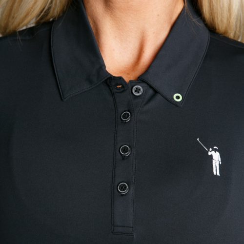 WilliamMurrayGolf Womens PoloDress MurrayClassic 001 803 003 Black On Figure Chest