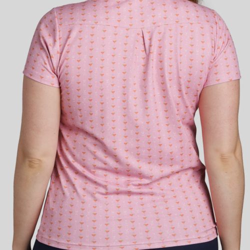 WilliamMurrayGolf Womens Polo CocktailSeersucker 303 800 003 Pink On Figure Back 1