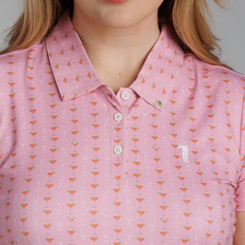 WilliamMurrayGolf Womens Polo CocktailSeersucker 303 800 003 Pink On Figure Chest 1