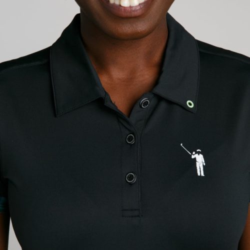 WilliamMurrayGolf Womens Polo MurrayClassic 001 800 003 Black On Figure Chest