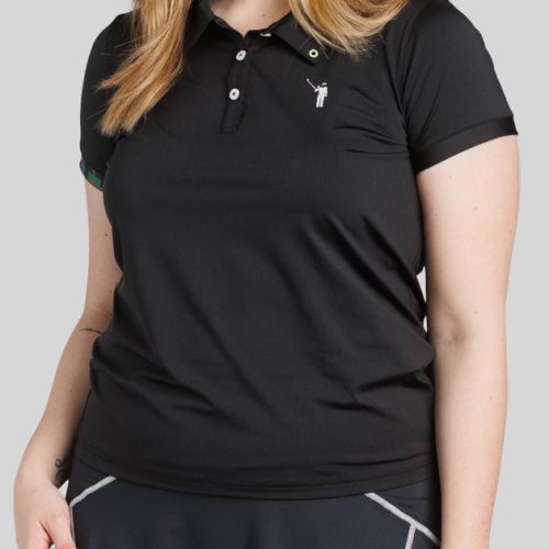 WilliamMurrayGolf Womens Polo MurrayClassic 001 800 103 Black On Figure Front