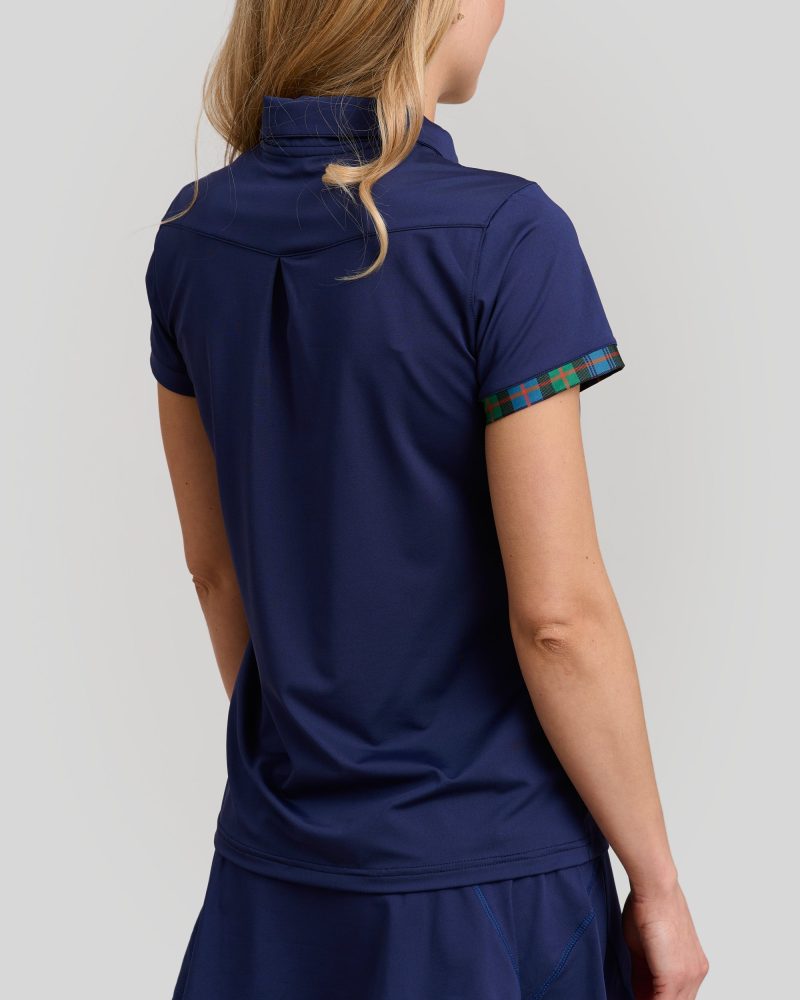 WilliamMurrayGolf Womens Polo MurrayClassic 001 800 103 Navy On Figure Back