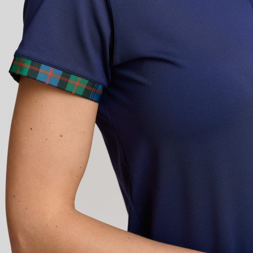 WilliamMurrayGolf Womens Polo MurrayClassic 001 800 103 Navy On Figure Cuff