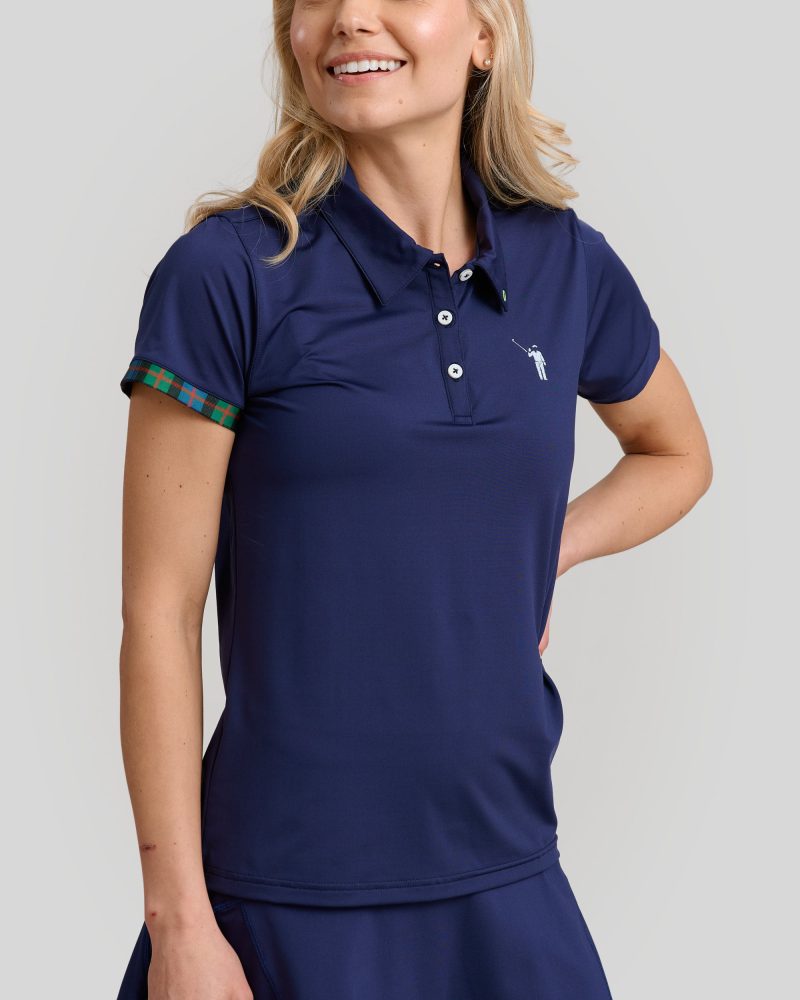 WilliamMurrayGolf Womens Polo MurrayClassic 001 800 103 Navy On Figure Front