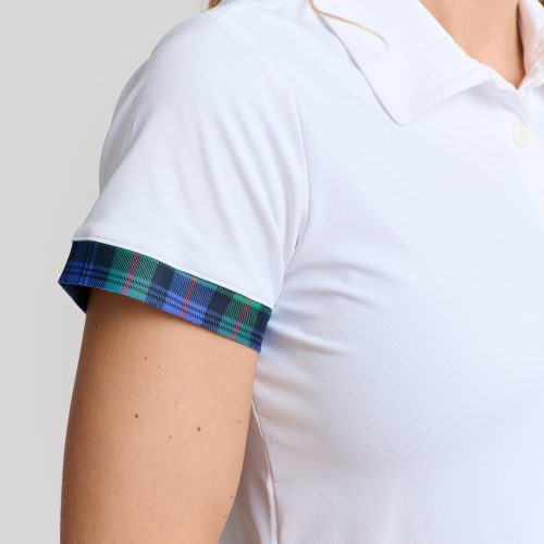 WilliamMurrayGolf Womens Polo MurrayClassic 001 800 103 White On Figure Cuff