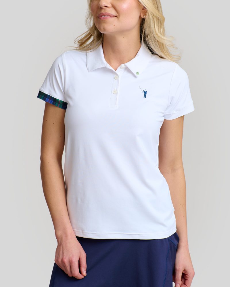 WilliamMurrayGolf Womens Polo MurrayClassic 001 800 103 White On Figure Front