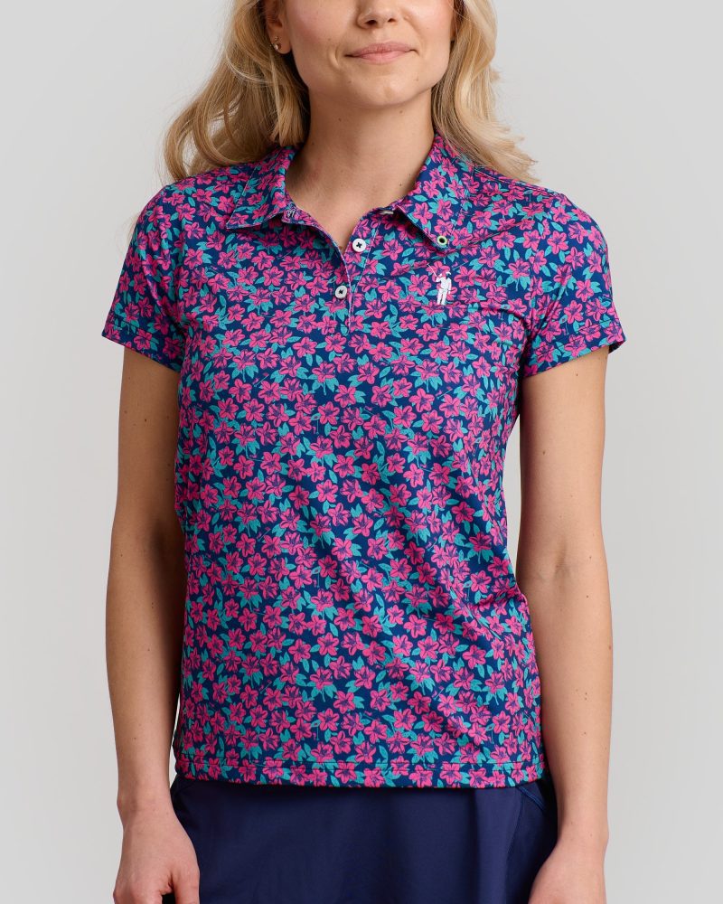 WilliamMurrayGolf Womens Polo Remastered 030 800 103 Navy On Figure Front min