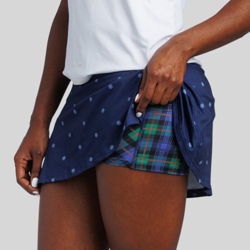 WilliamMurrayGolf Womens Skirt DivotDotsKerry 093 805 103 Navy On Figure Shorts