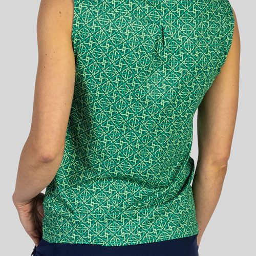 WilliamMurrayGolf Womens SleevelessPolo KnottyByNature 248 824 003 Green On Figure Back