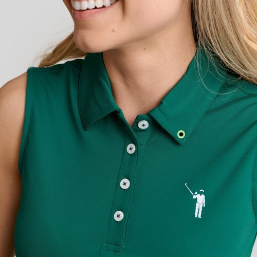 WilliamMurrayGolf Womens SleevelessPolo MurrayClassic 001 801 003 Green On Figure Chest min