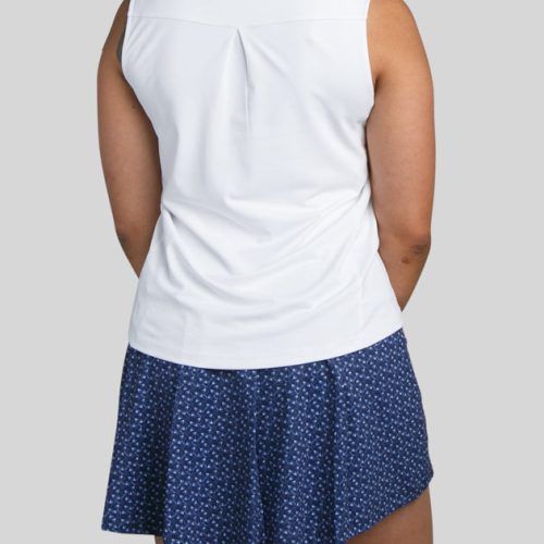 WilliamMurrayGolf Womens SleevelessPolo MurrayClassic 001 801 003 White On Figure Back